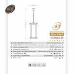 چراغ آویز درتا بلند- کد: b48101 - تصویر 3